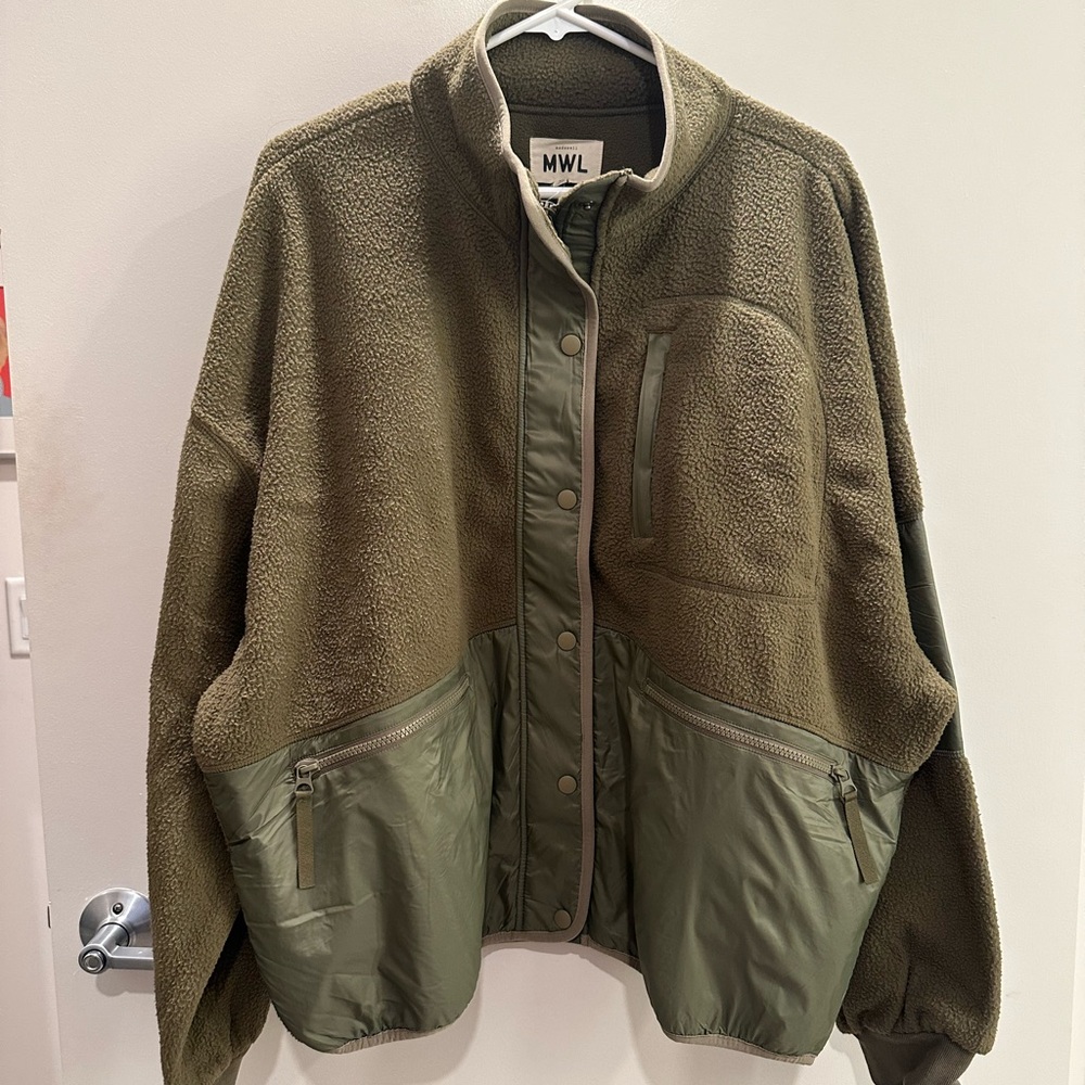 Madewell Sherpa Snap Front Jacket